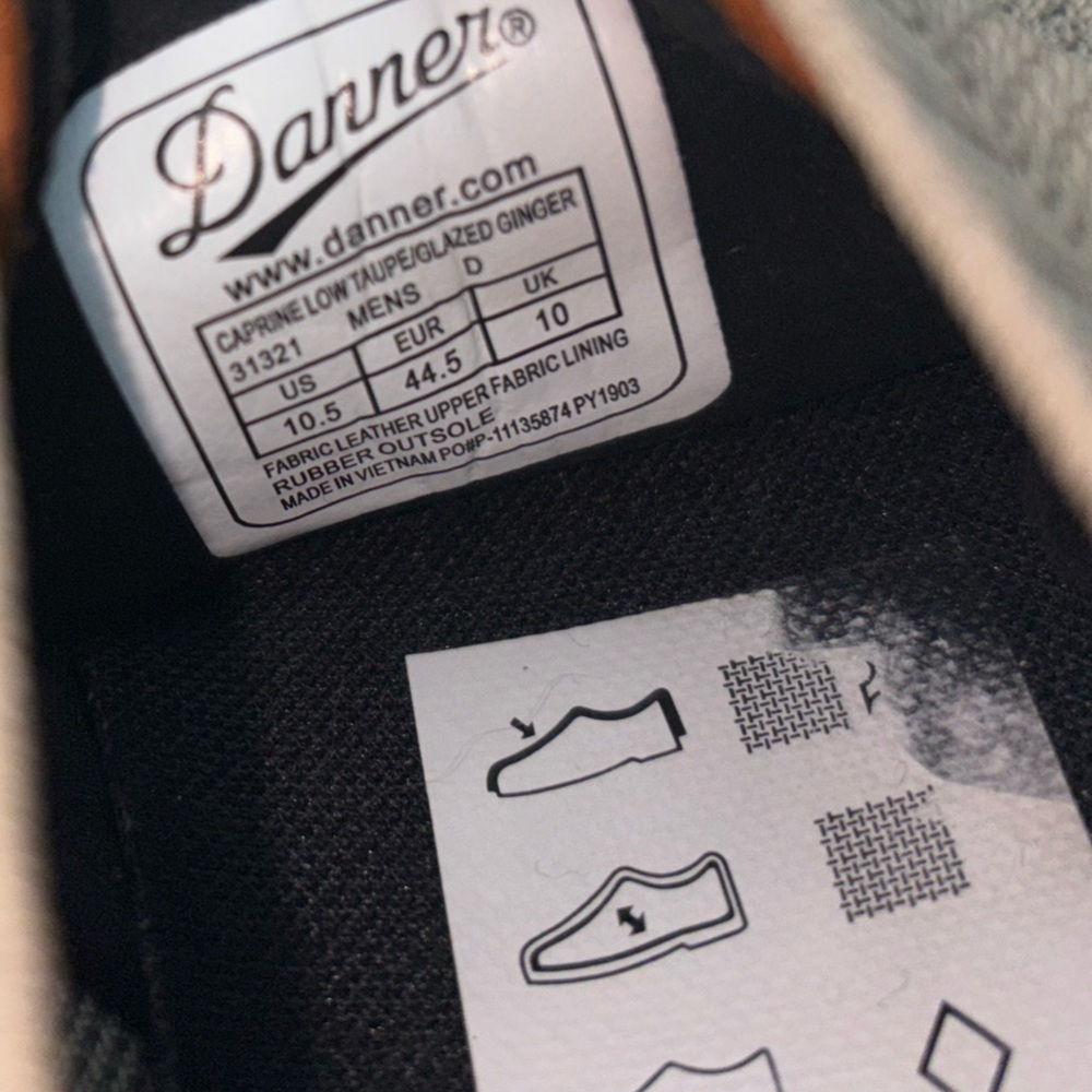 Excellent EUC Danner Men's Caprine Low Utility Sneakers Sz 10.5 in Glazed Ginger - Picture 11 of 11